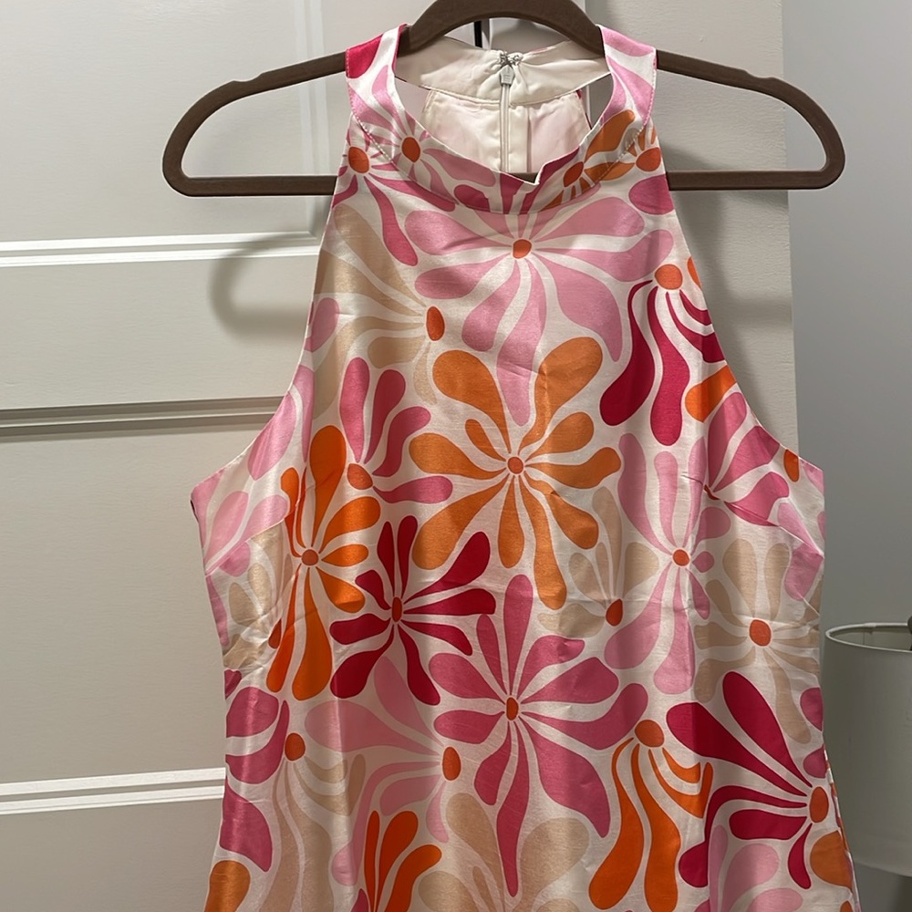 Hutch x Anthropologie Abstract Floral Jones Mini Halter Dress Large - Picture 5 of 10